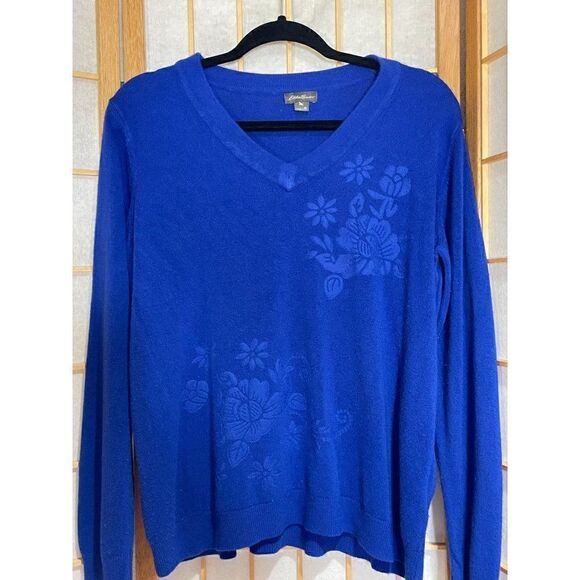 Eddie Bauer Med Floral Sweater - Picture 2 of 14